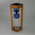 Newtonian 2 Minutes Sand Timer in Blue Glass Bubble (Laser Engraved)